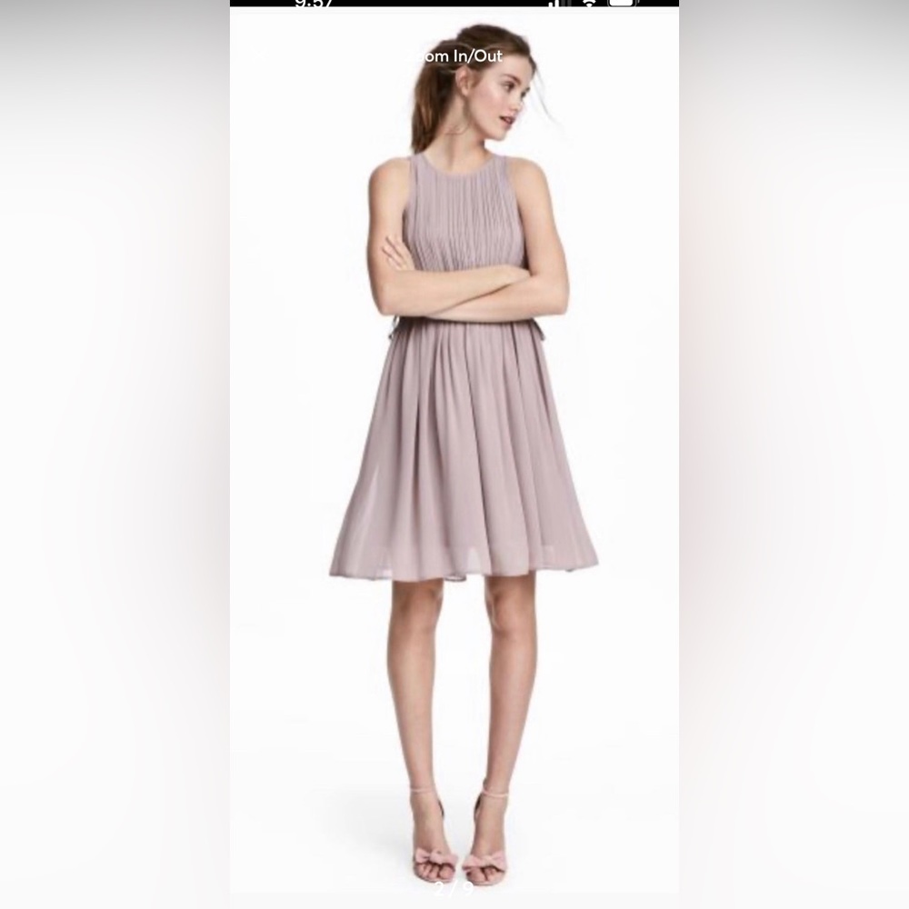NWT H&M Pleated chiffon dress